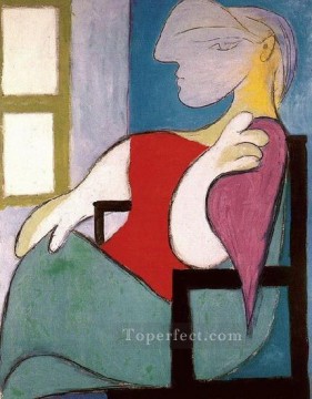  Ventana Obras - Mujer sentada cerca de una ventana Femme Assise Pres d une Fenetre 1932 Cubista